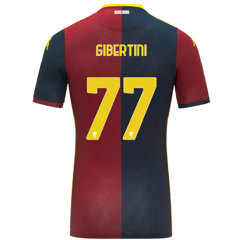 Danxen Niño Camiseta Matteo Gibertini #77 Rojo Azul Real 1ª Equipación 2025/26 La Camisa