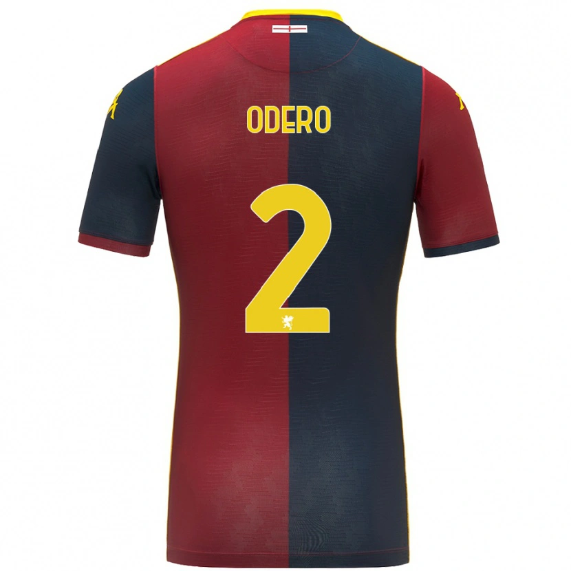 Danxen Niño Camiseta Martino Odero #2 Rojo Azul Real 1ª Equipación 2025/26 La Camisa