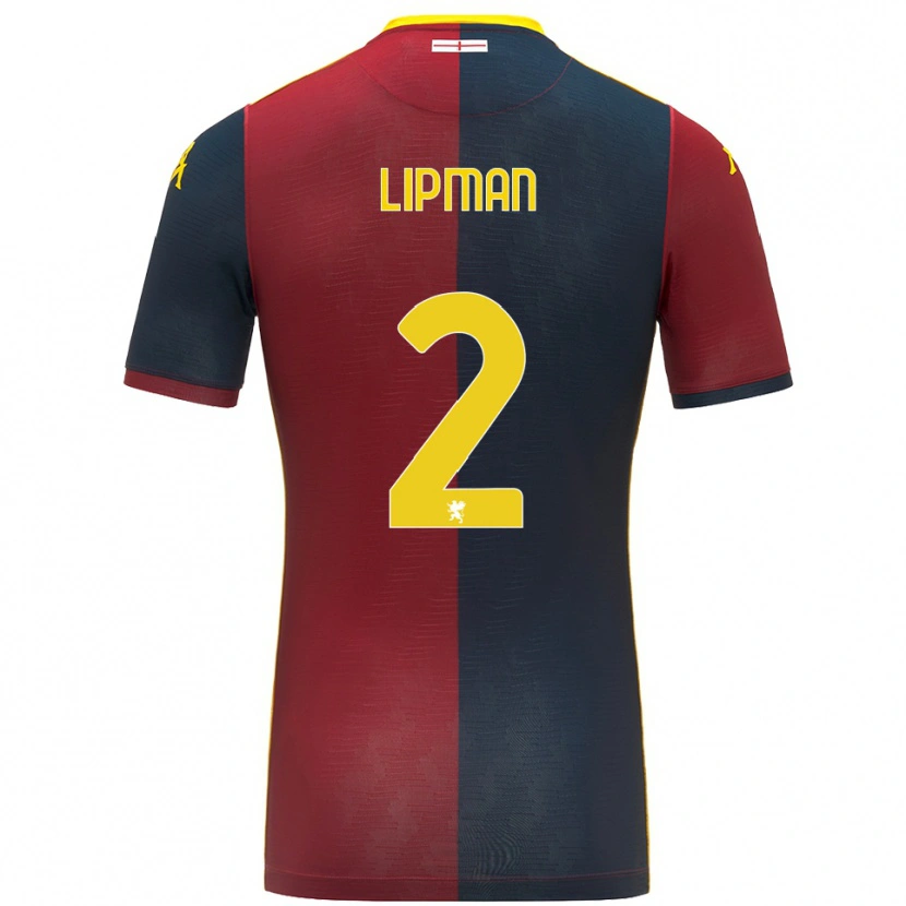 Danxen Niño Camiseta Emma Lipman #2 Rojo Azul Real 1ª Equipación 2025/26 La Camisa