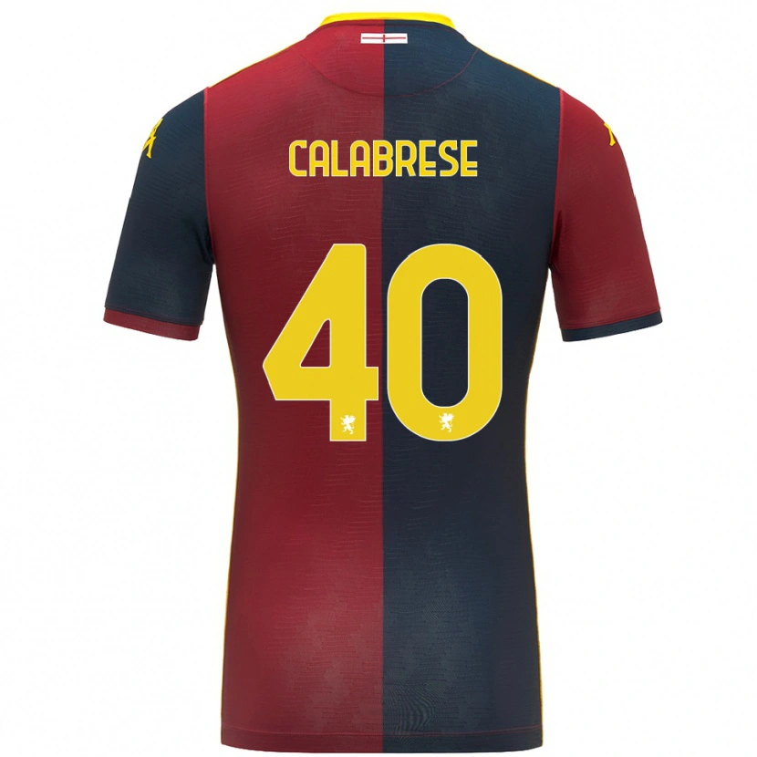 Danxen Niño Camiseta Filippo Calabrese #40 Rojo Azul Real 1ª Equipación 2025/26 La Camisa