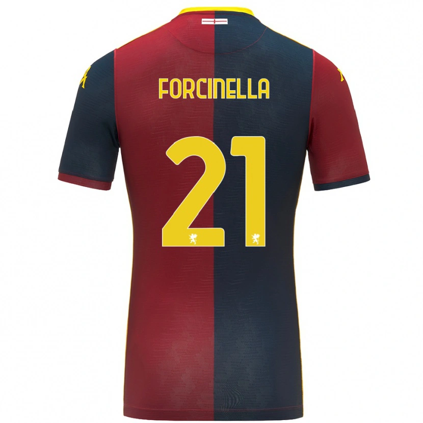Danxen Niño Camiseta Camilla Forcinella #21 Rojo Azul Real 1ª Equipación 2025/26 La Camisa
