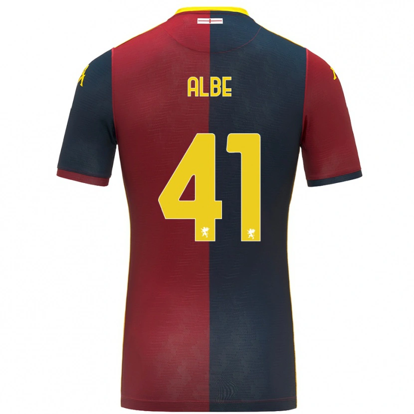 Danxen Niño Camiseta Salem Albè #41 Rojo Azul Real 1ª Equipación 2025/26 La Camisa