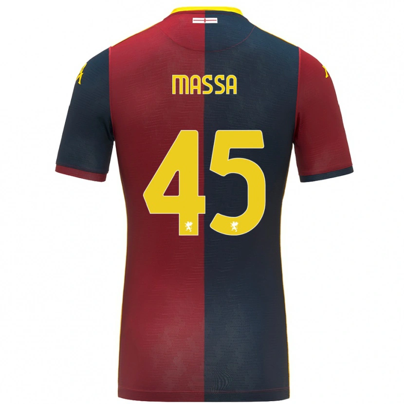 Danxen Niño Camiseta Alessandra Massa #45 Rojo Azul Real 1ª Equipación 2025/26 La Camisa