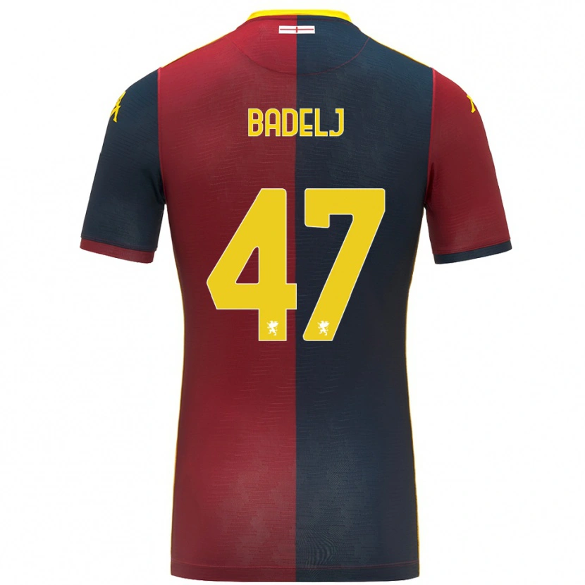 Danxen Niño Camiseta Milan Badelj #47 Rojo Azul Real 1ª Equipación 2025/26 La Camisa