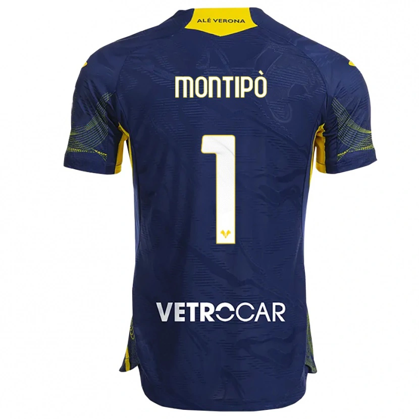 Danxen Niño Camiseta Lorenzo Montipò #1 Marino Amarillo 1ª Equipación 2025/26 La Camisa