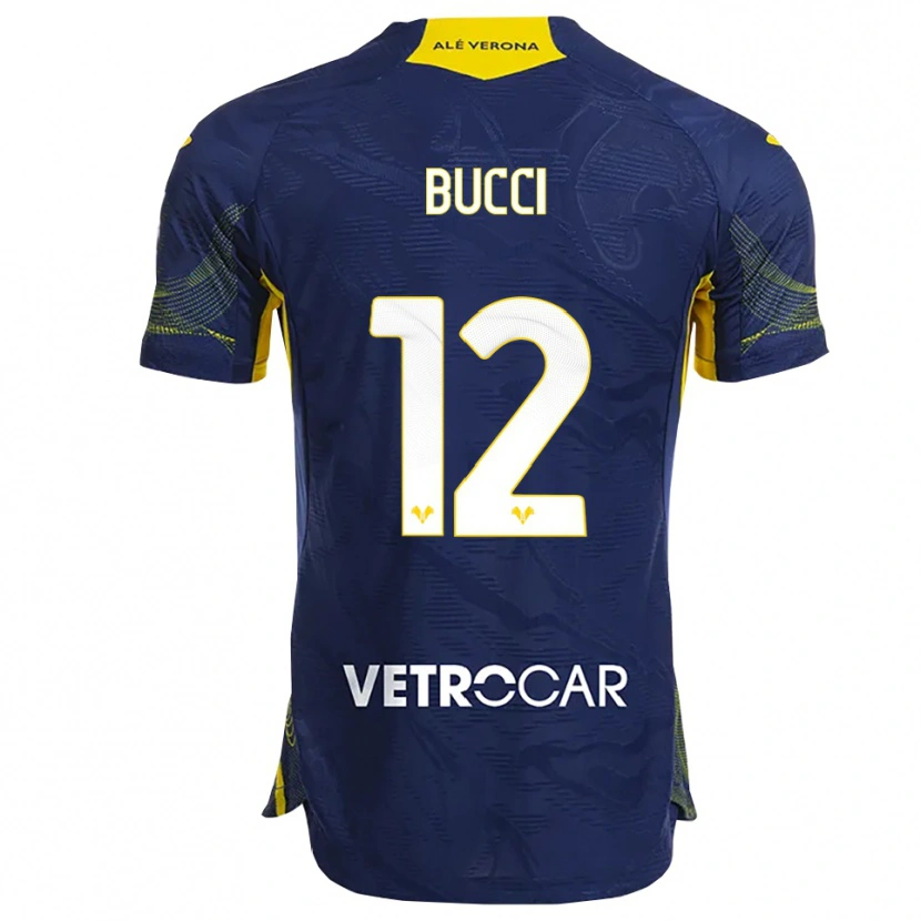 Danxen Niño Camiseta Irene Bucci #12 Marino Amarillo 1ª Equipación 2025/26 La Camisa