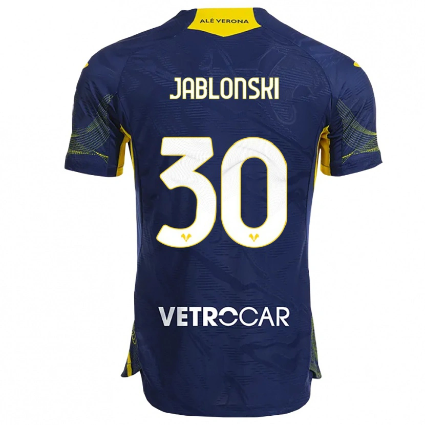 Danxen Niño Camiseta Darvin Jablonski #30 Marino Amarillo 1ª Equipación 2025/26 La Camisa