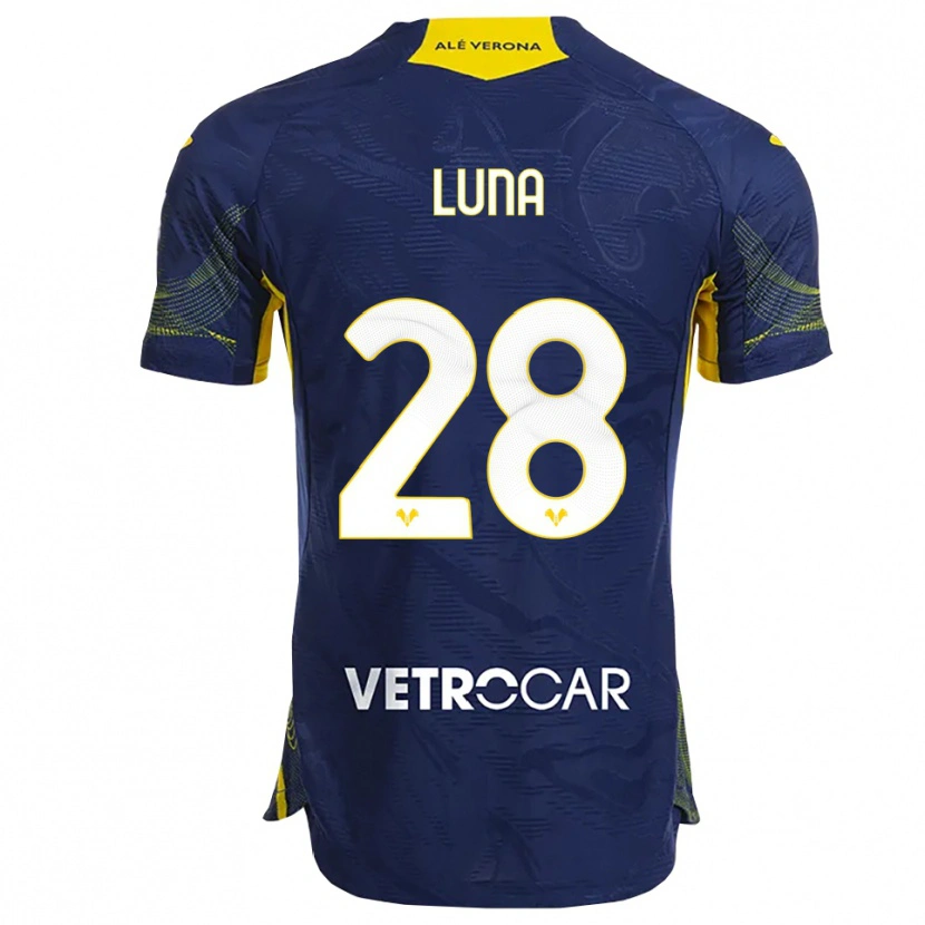 Danxen Niño Camiseta Agustín Luna #28 Marino Amarillo 1ª Equipación 2025/26 La Camisa