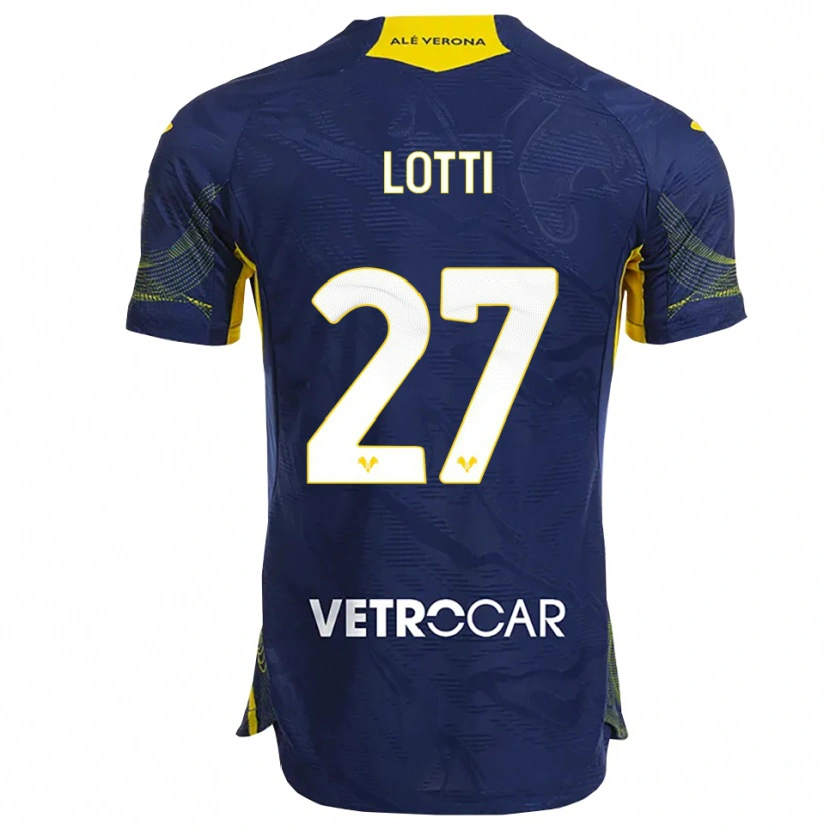 Danxen Niño Camiseta Irene Lotti #27 Marino Amarillo 1ª Equipación 2025/26 La Camisa