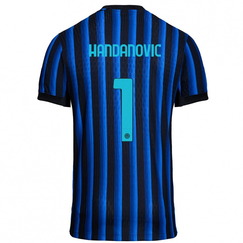 Danxen Niño Camiseta Samir Handanovic #1 Negro Azul 1ª Equipación 2025/26 La Camisa