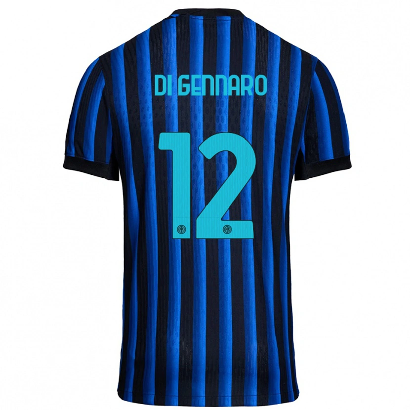 Danxen Niño Camiseta Raffaele Di Gennaro #12 Negro Azul 1ª Equipación 2025/26 La Camisa