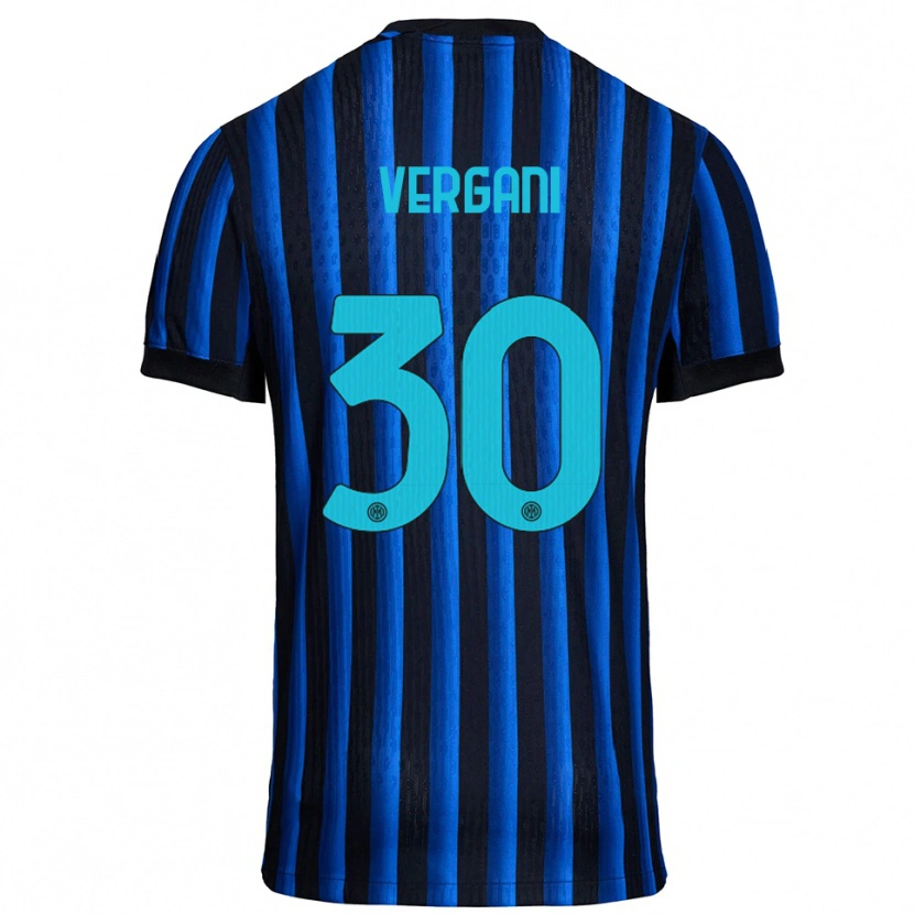 Danxen Niño Camiseta Bianca Vergani #30 Negro Azul 1ª Equipación 2025/26 La Camisa
