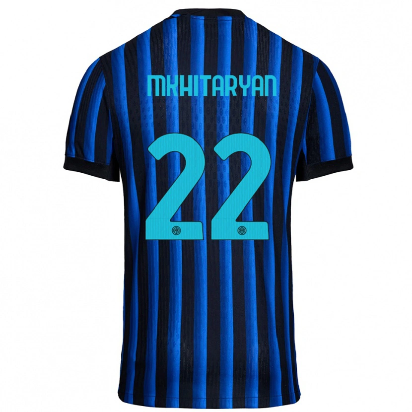 Danxen Niño Camiseta Henrikh Mkhitaryan #22 Negro Azul 1ª Equipación 2025/26 La Camisa