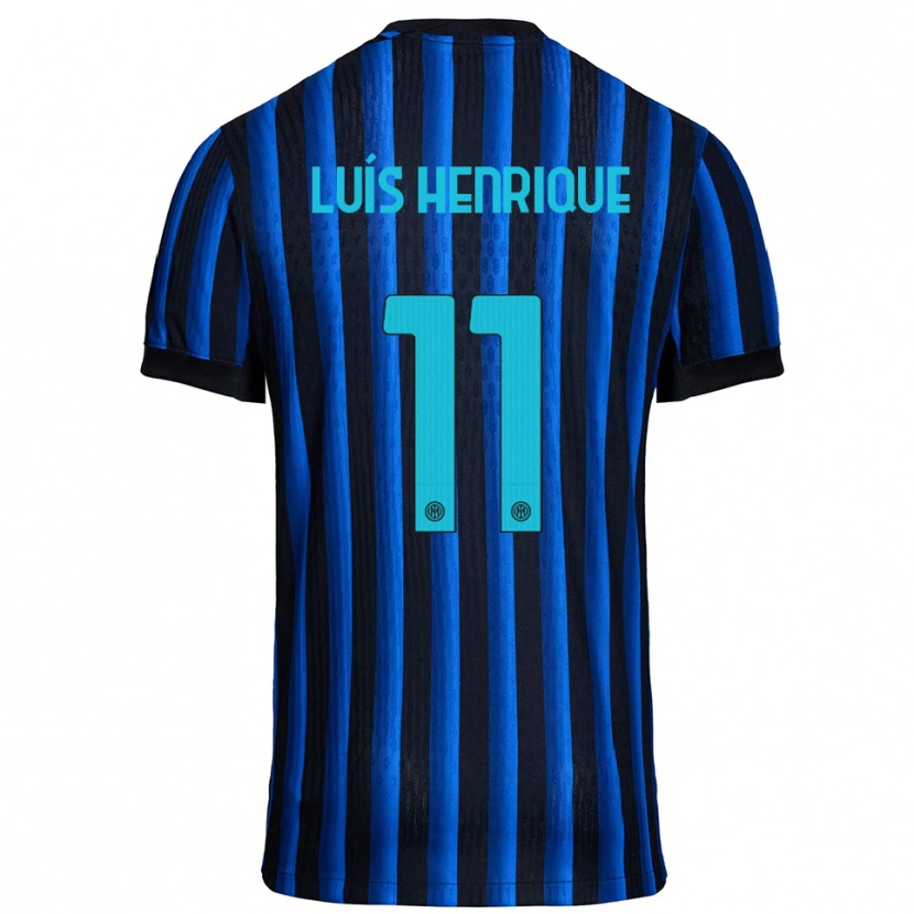 Danxen Niño Camiseta Luis Henrique #11 Negro Azul 1ª Equipación 2025/26 La Camisa