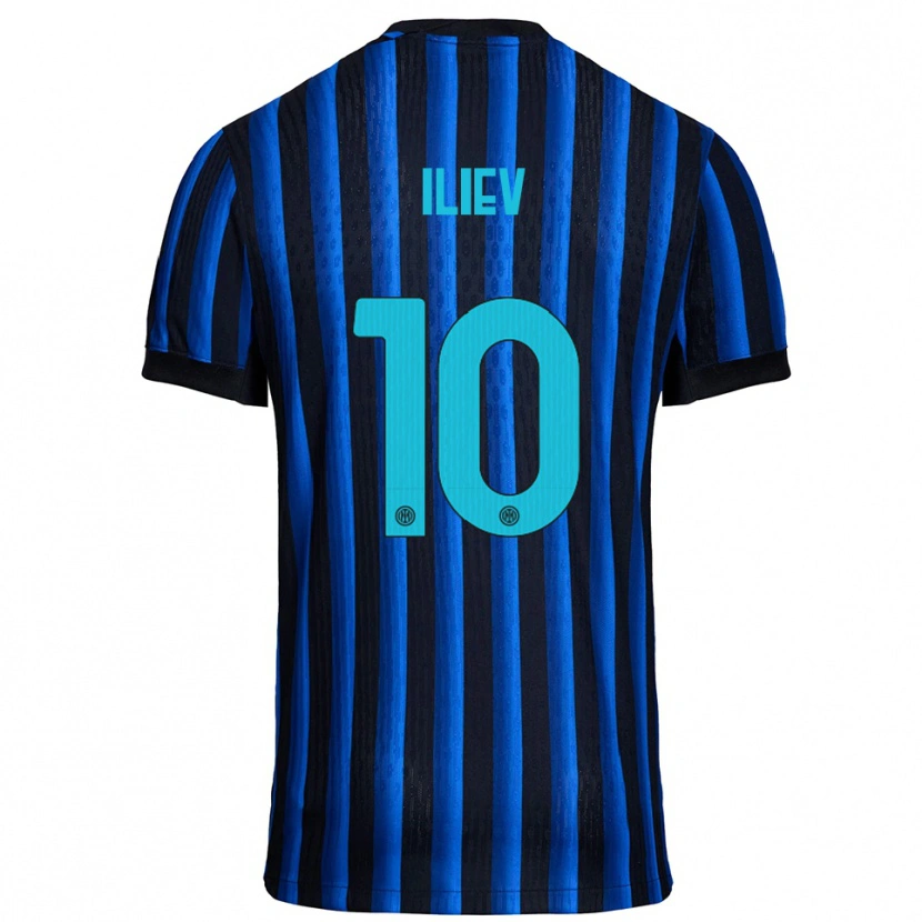 Danxen Niño Camiseta Nikola Iliev #10 Negro Azul 1ª Equipación 2025/26 La Camisa