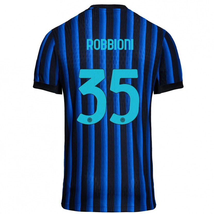 Danxen Niño Camiseta Matilde Robbioni #35 Negro Azul 1ª Equipación 2025/26 La Camisa