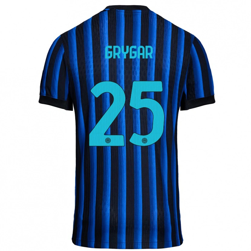 Danxen Niño Camiseta Samuel Grygar #25 Negro Azul 1ª Equipación 2025/26 La Camisa