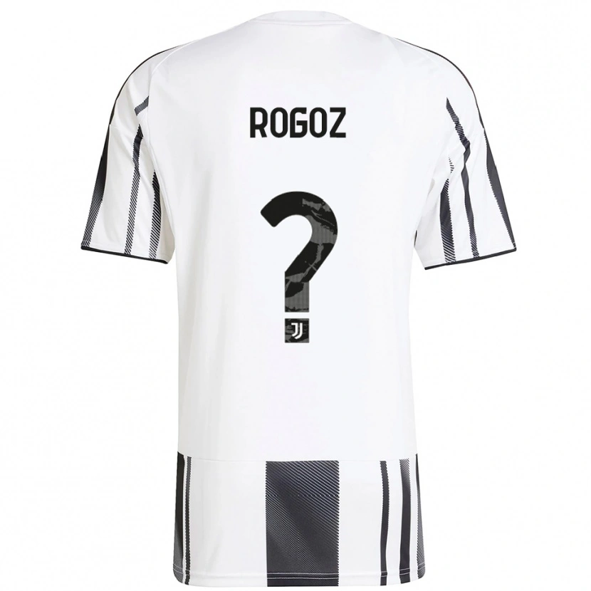 Danxen Niño Camiseta Nicolas Rogoz #0 Blanco Negro 1ª Equipación 2025/26 La Camisa