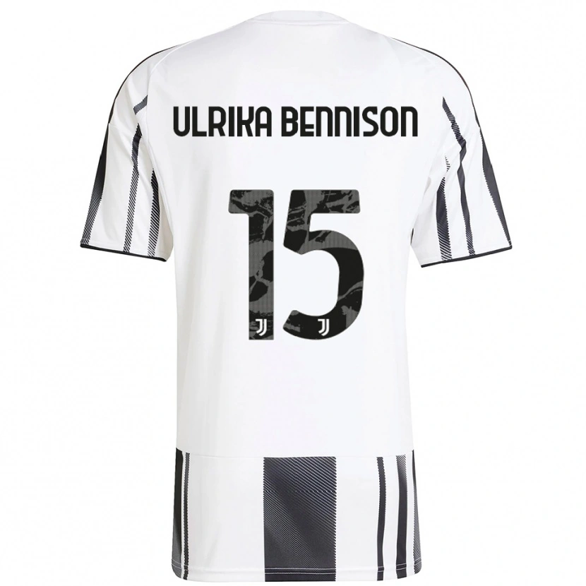 Danxen Niño Camiseta Hanna Ulrika Bennison #15 Blanco Negro 1ª Equipación 2025/26 La Camisa