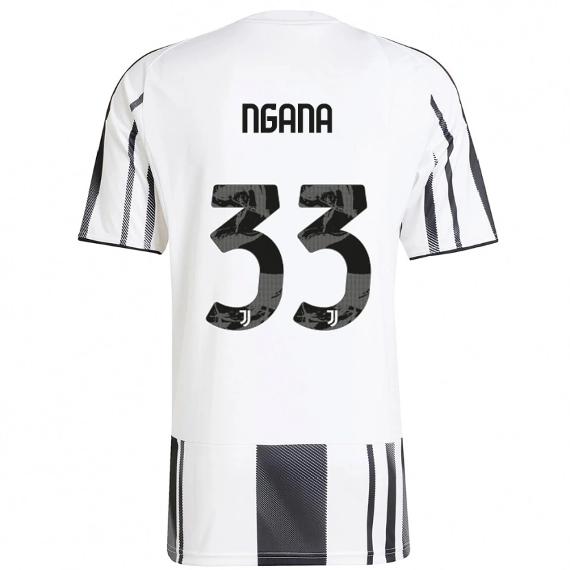 Danxen Niño Camiseta Valdes Ngana #33 Blanco Negro 1ª Equipación 2025/26 La Camisa