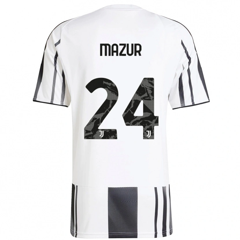 Danxen Niño Camiseta Patryk Mazur #24 Blanco Negro 1ª Equipación 2025/26 La Camisa