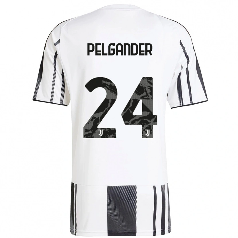 Danxen Niño Camiseta Elsa Pelgander #24 Blanco Negro 1ª Equipación 2025/26 La Camisa