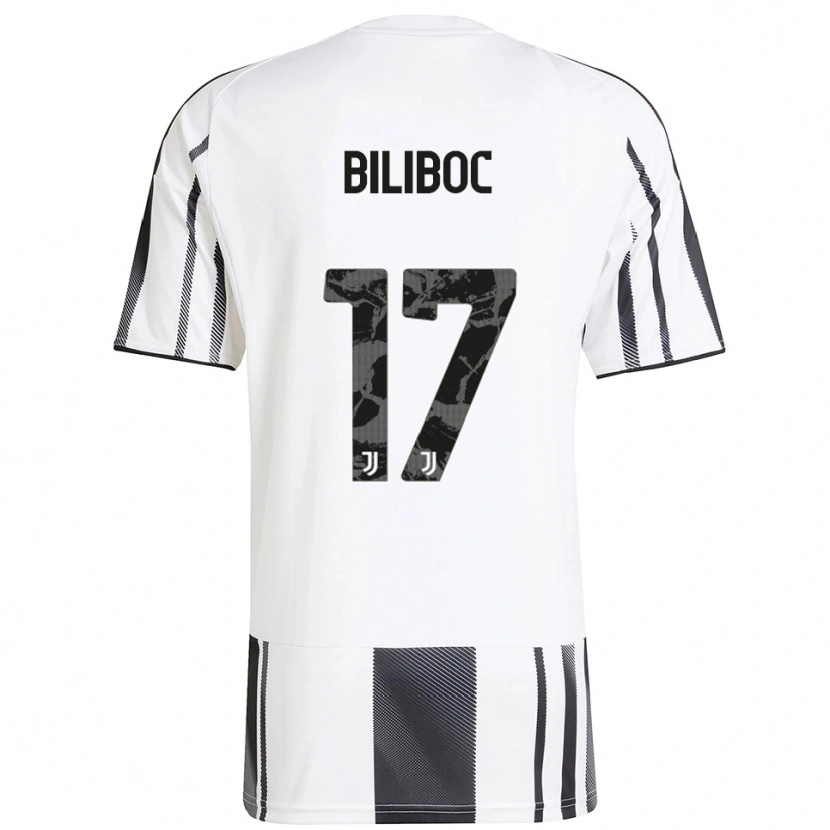 Danxen Niño Camiseta Lorenzo Biliboc #17 Blanco Negro 1ª Equipación 2025/26 La Camisa