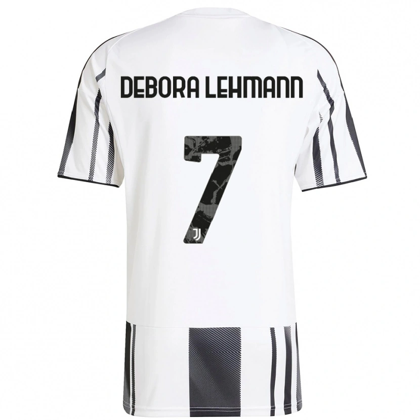 Danxen Niño Camiseta Alisha Debora Lehmann #7 Blanco Negro 1ª Equipación 2025/26 La Camisa