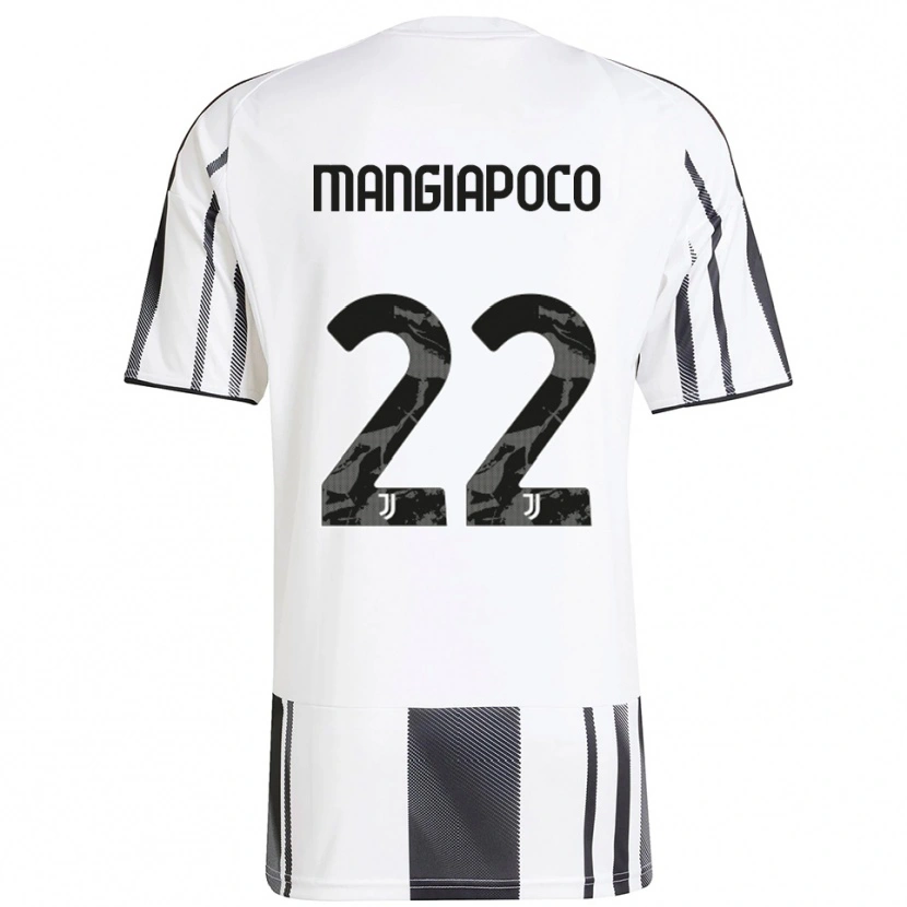 Danxen Niño Camiseta Stefano Mangiapoco #22 Blanco Negro 1ª Equipación 2025/26 La Camisa