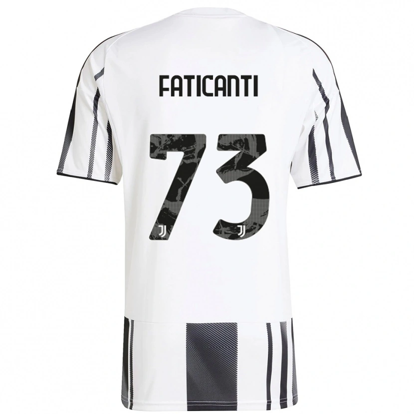 Danxen Niño Camiseta Giacomo Faticanti #73 Blanco Negro 1ª Equipación 2025/26 La Camisa