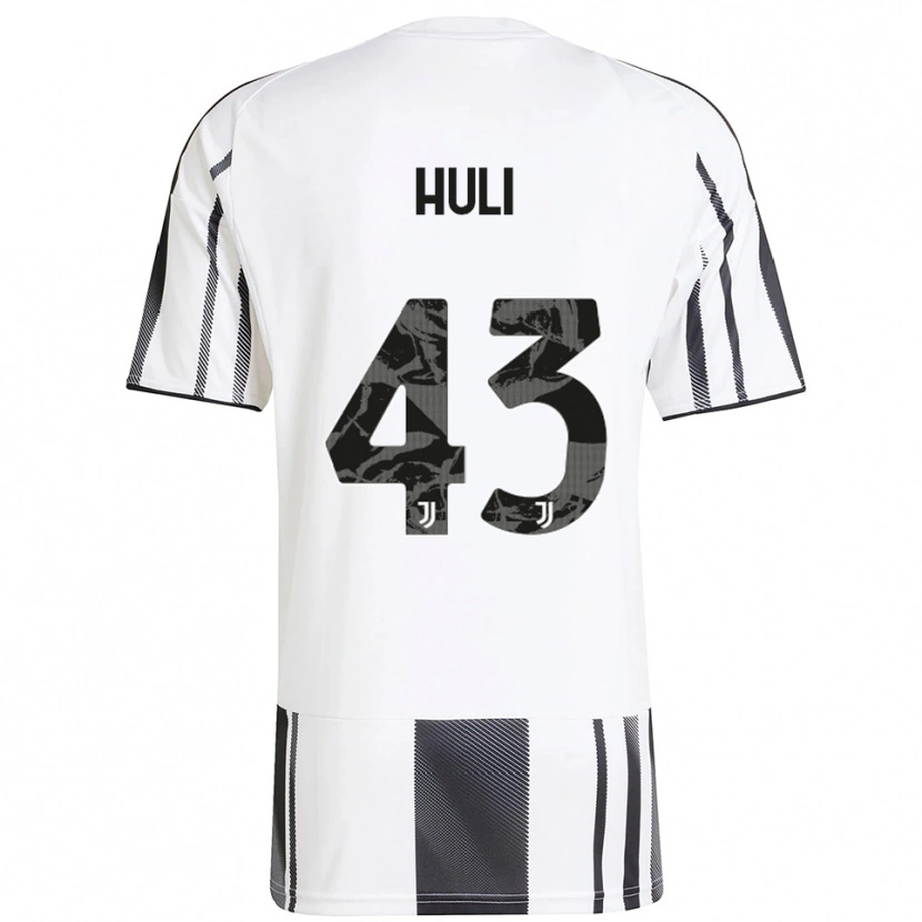 Danxen Niño Camiseta Raffaele Huli #43 Blanco Negro 1ª Equipación 2025/26 La Camisa