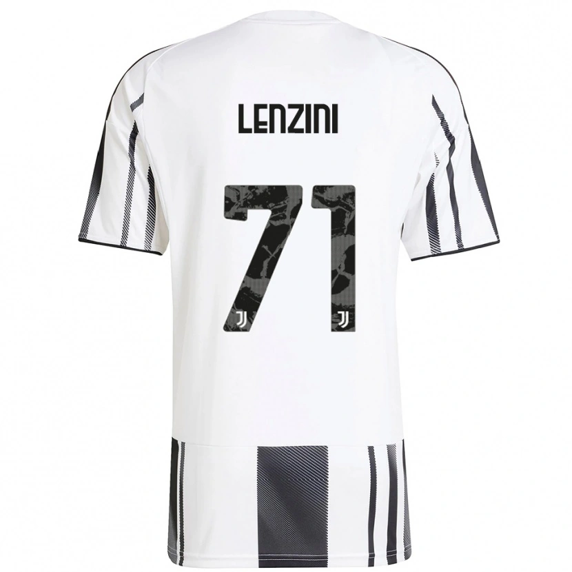 Danxen Niño Camiseta Martina Lenzini #71 Blanco Negro 1ª Equipación 2025/26 La Camisa