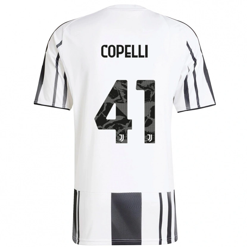 Danxen Niño Camiseta Anna Copelli #41 Blanco Negro 1ª Equipación 2025/26 La Camisa