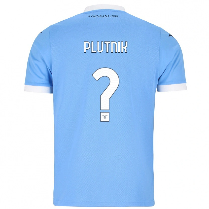 Danxen Niño Camiseta Artem Plutnik #0 Azul Cielo Blanco 1ª Equipación 2025/26 La Camisa