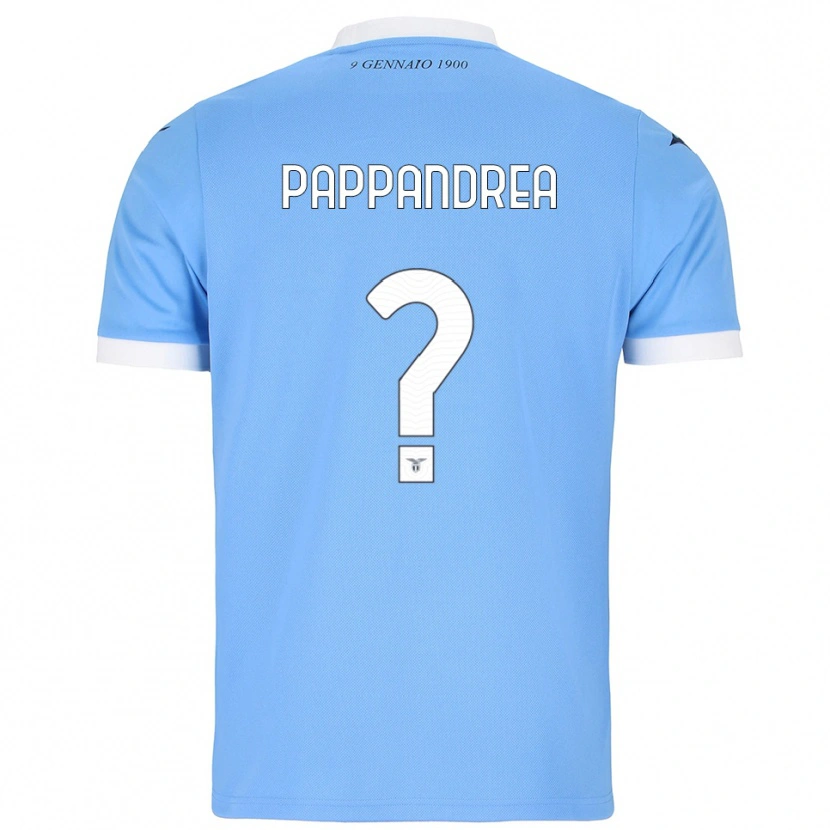 Danxen Niño Camiseta Filippo Pappandrea #0 Azul Cielo Blanco 1ª Equipación 2025/26 La Camisa