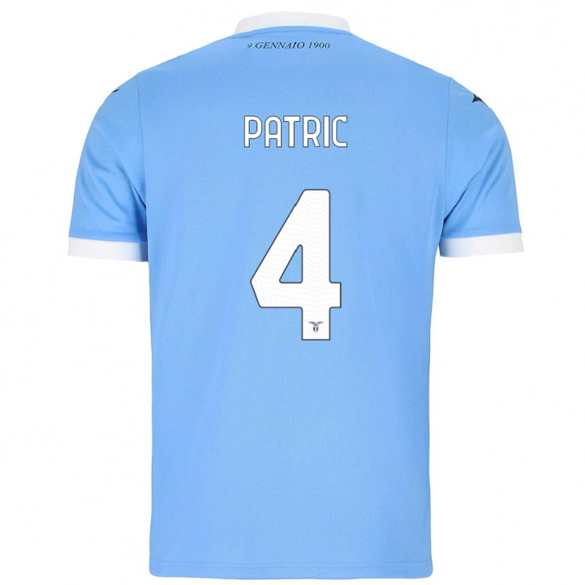 Danxen Niño Camiseta Patric #4 Azul Cielo Blanco 1ª Equipación 2025/26 La Camisa