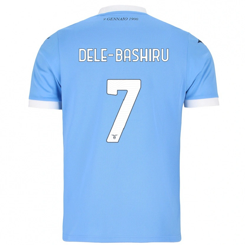 Danxen Niño Camiseta Fisayo Dele-Bashiru #7 Azul Cielo Blanco 1ª Equipación 2025/26 La Camisa