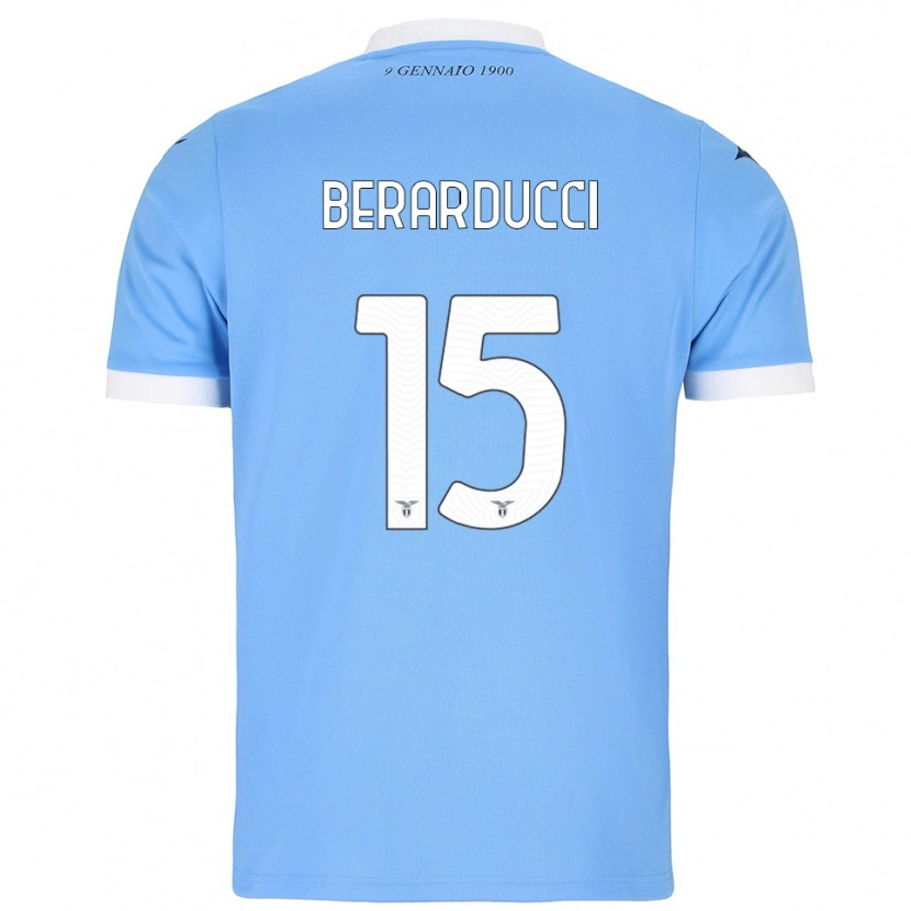 Danxen Niño Camiseta Martina Berarducci #15 Azul Cielo Blanco 1ª Equipación 2025/26 La Camisa
