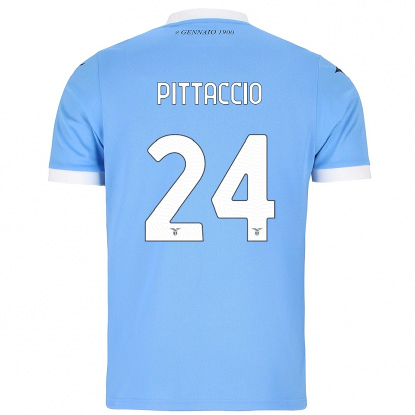 Danxen Niño Camiseta Francesca Pittaccio #24 Azul Cielo Blanco 1ª Equipación 2025/26 La Camisa