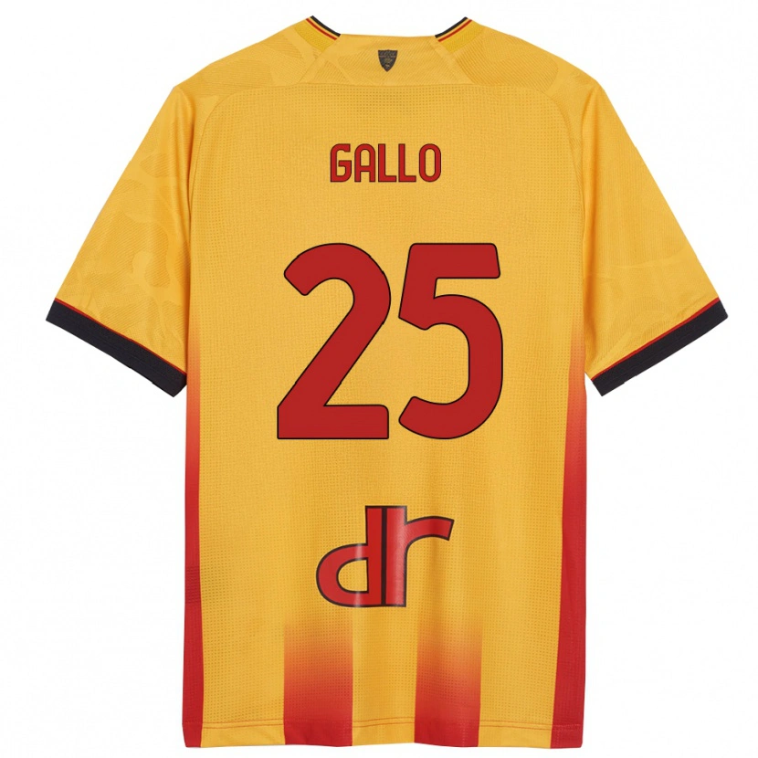 Danxen Niño Camiseta Antonino Gallo #25 Amarillo Naranja 1ª Equipación 2025/26 La Camisa