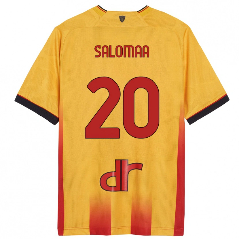 Danxen Niño Camiseta Henri Salomaa #20 Amarillo Naranja 1ª Equipación 2025/26 La Camisa