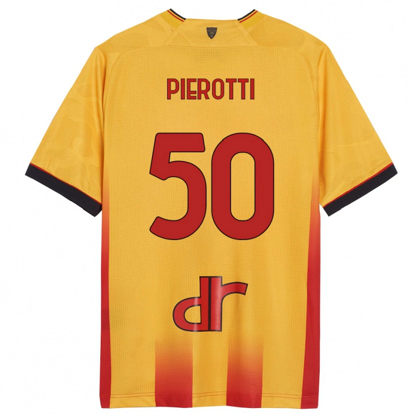 Danxen Niño Camiseta Santiago Pierotti #50 Amarillo Naranja 1ª Equipación 2025/26 La Camisa