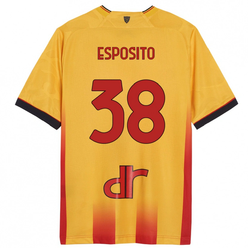 Danxen Niño Camiseta Pasquale Esposito #38 Amarillo Naranja 1ª Equipación 2025/26 La Camisa