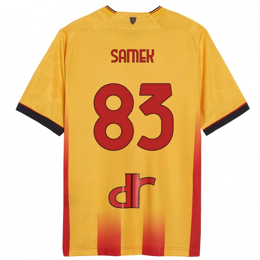 Danxen Niño Camiseta Daniel Samek #83 Amarillo Naranja 1ª Equipación 2025/26 La Camisa
