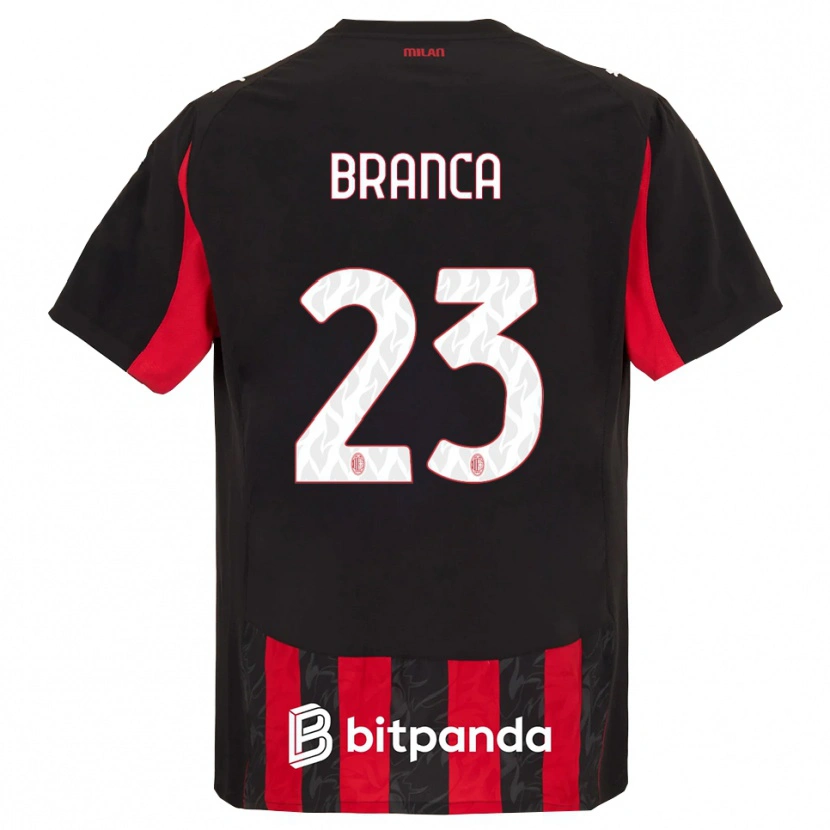Danxen Niño Camiseta Simone Branca #23 Rojo Negro 1ª Equipación 2025/26 La Camisa