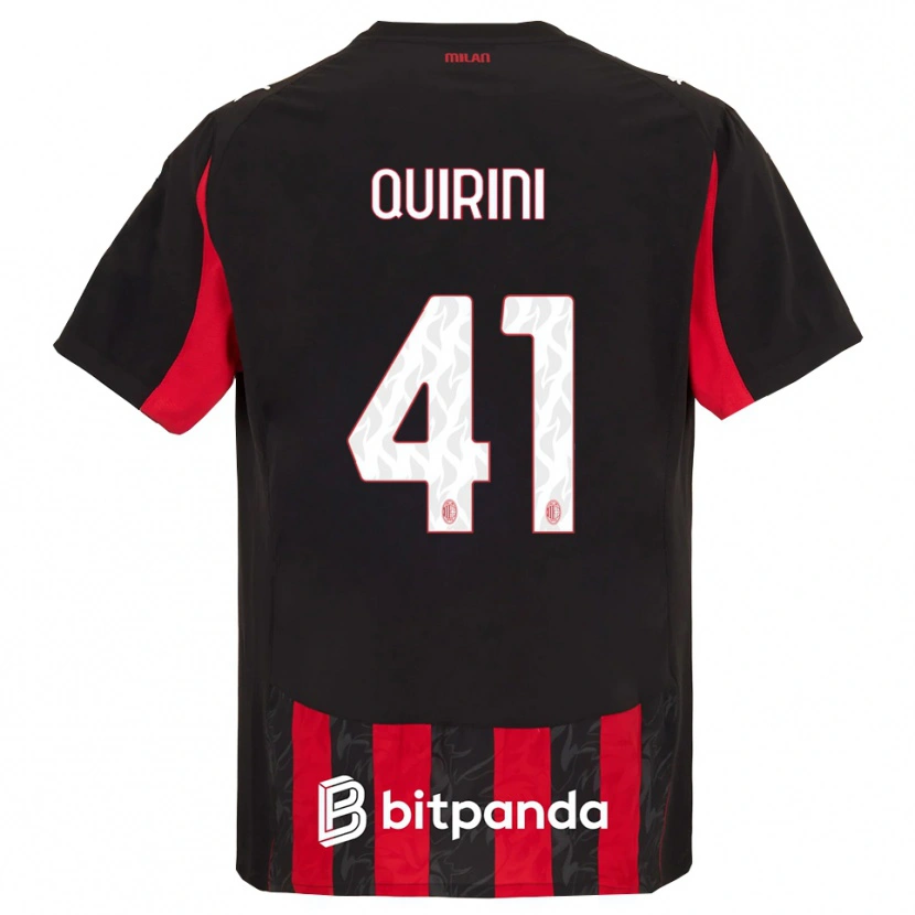 Danxen Niño Camiseta Ettore Quirini #41 Rojo Negro 1ª Equipación 2025/26 La Camisa