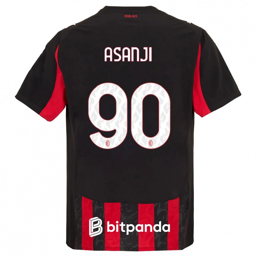 Danxen Niño Camiseta Levis Asanji #90 Rojo Negro 1ª Equipación 2025/26 La Camisa