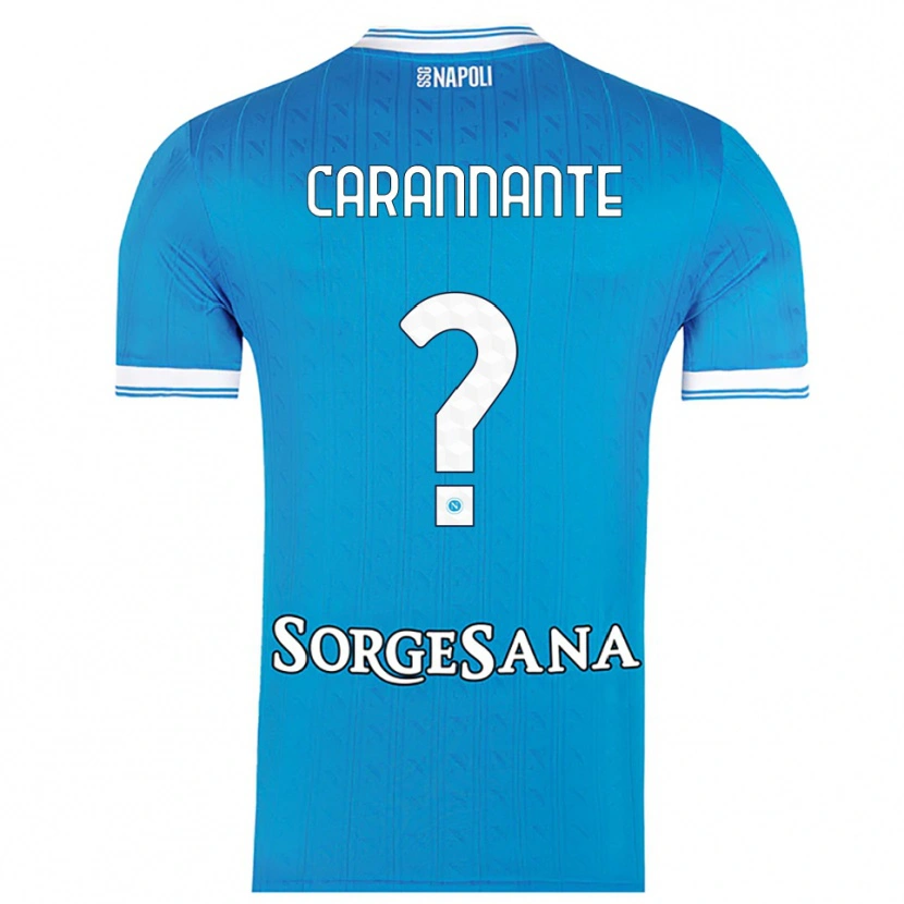 Danxen Niño Camiseta Lorenzo Carannante #0 Azul Cielo Blanco 1ª Equipación 2025/26 La Camisa