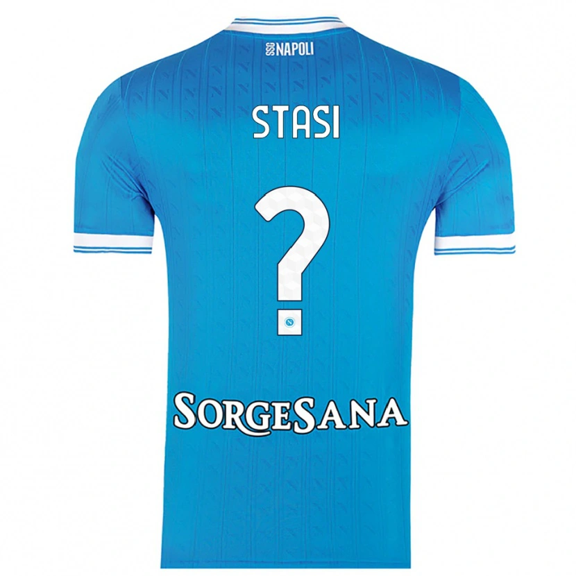 Danxen Niño Camiseta Pasquale Stasi #0 Azul Cielo Blanco 1ª Equipación 2025/26 La Camisa