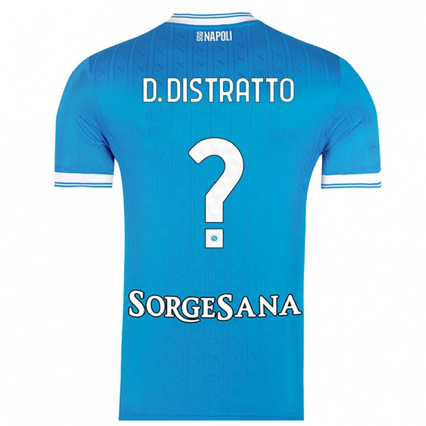 Danxen Niño Camiseta Donato Distratto #0 Azul Cielo Blanco 1ª Equipación 2025/26 La Camisa